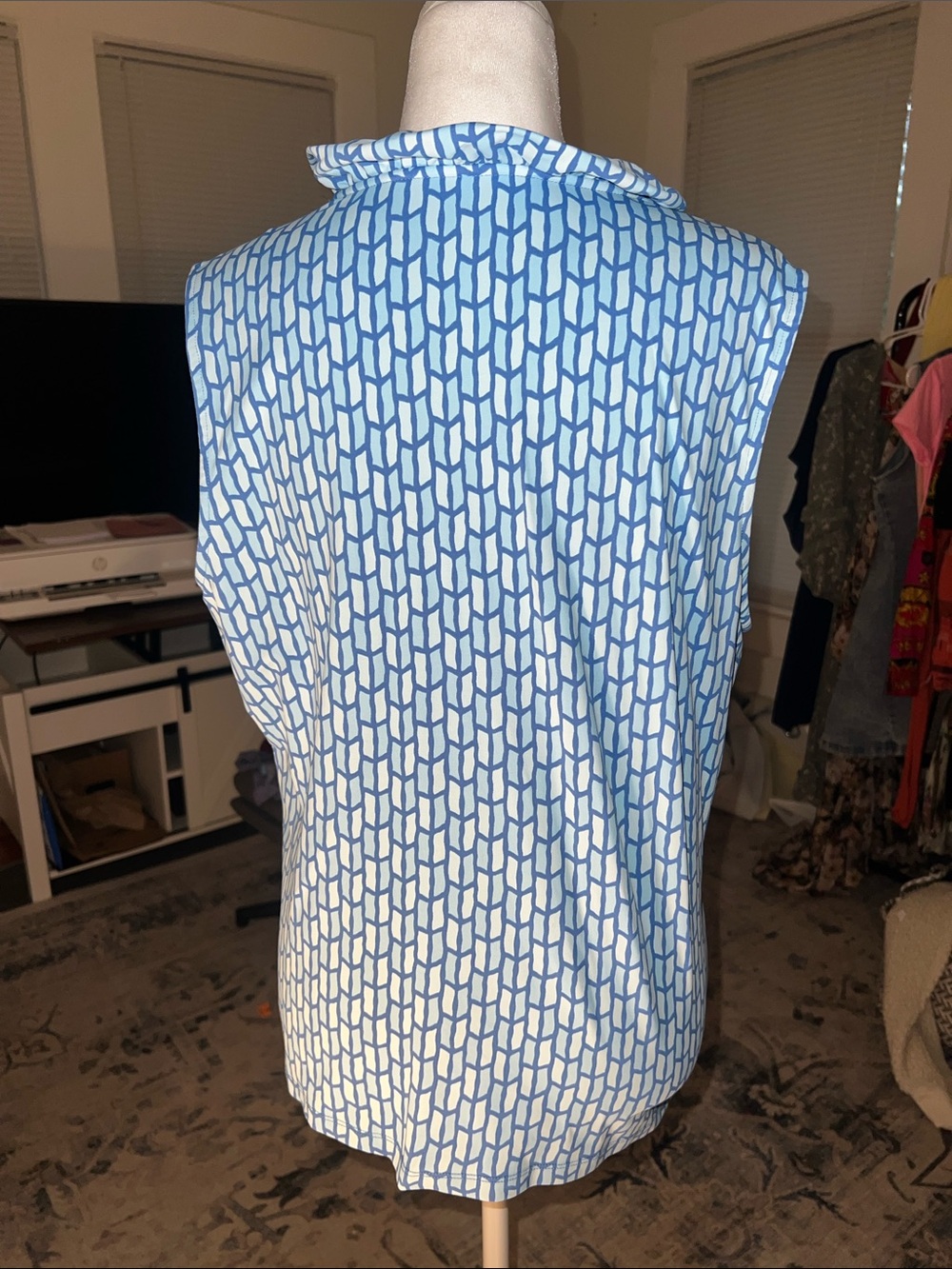 J. Mcglaughlin Ruffle Durham Ruffle Bluw Top - Picture 5 of 5